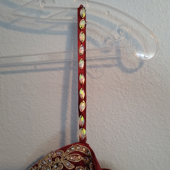 Burgundy/reddish Knee length quince dress